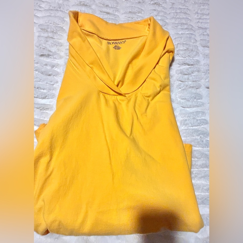 Roaman’s Yellow Long Sleeve Cardigan
